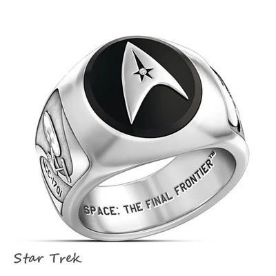 Herrenring ''Star Trek'', silberfarben