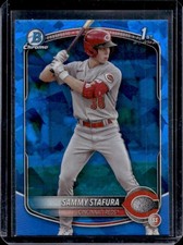 2025 Bowman Sapphire Sammy Stafura Chrome 1st Prospect #BCP-100 Reds