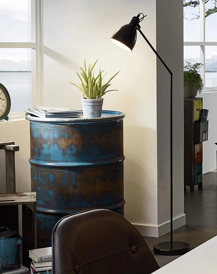 Lampada Da Terra Priddy, Lampada a Stelo in Design Industrial Vintage a Uno Punt - Immagine 3 di 4