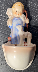 *** VINTAGE NUNS CONVENT 35/0 GOEBEL HUMMEL GOOD SHEPHERD HOLY WATER FONT W/ BOX