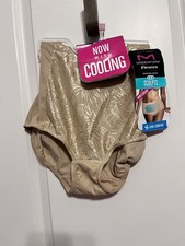 Maidenform Flexees Sculpts High Waist Brief Ultra Firm Cool Comfort Nude/LG-NEW