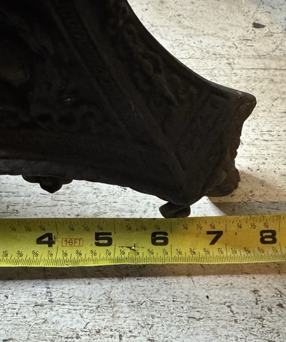 Antique VTG French Empire Style Brass Cast Iron Andirons Ornate Detailed Torch - Picture 11 of 14