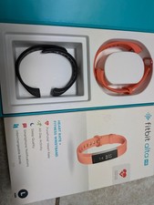 2 New Genuine Fitbit Alta & Alta HR Classic Accessory Band Orange & Black Large