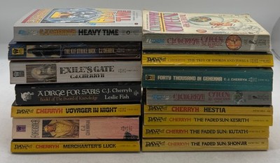 C.J. Cherryh DAW Books Science Fiction Fantasy Lot of 15 Paperbacks Vintage