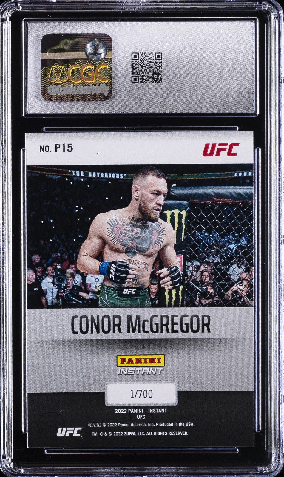 2022 PANINI INSTANT UFC PARAMOUNT #P15 CONOR MCGREGOR CGC 9 view 2