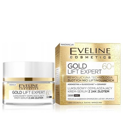 Eveline Gold Lift Expert Luksusowy odmładzający krem-serum z 24k złotem 60+ 50ml