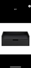 Kate and Laurel Kitt Modern Floating Wall Shelf 18”x12”x6.5”, Black