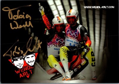 Original autograph Tobias Arlt & Tobias Wendl luge /// autograph si 274469