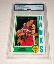 Toni Kukoc 2001-02 Topps Heritage #116 Signed Card Auto PSA RARE A