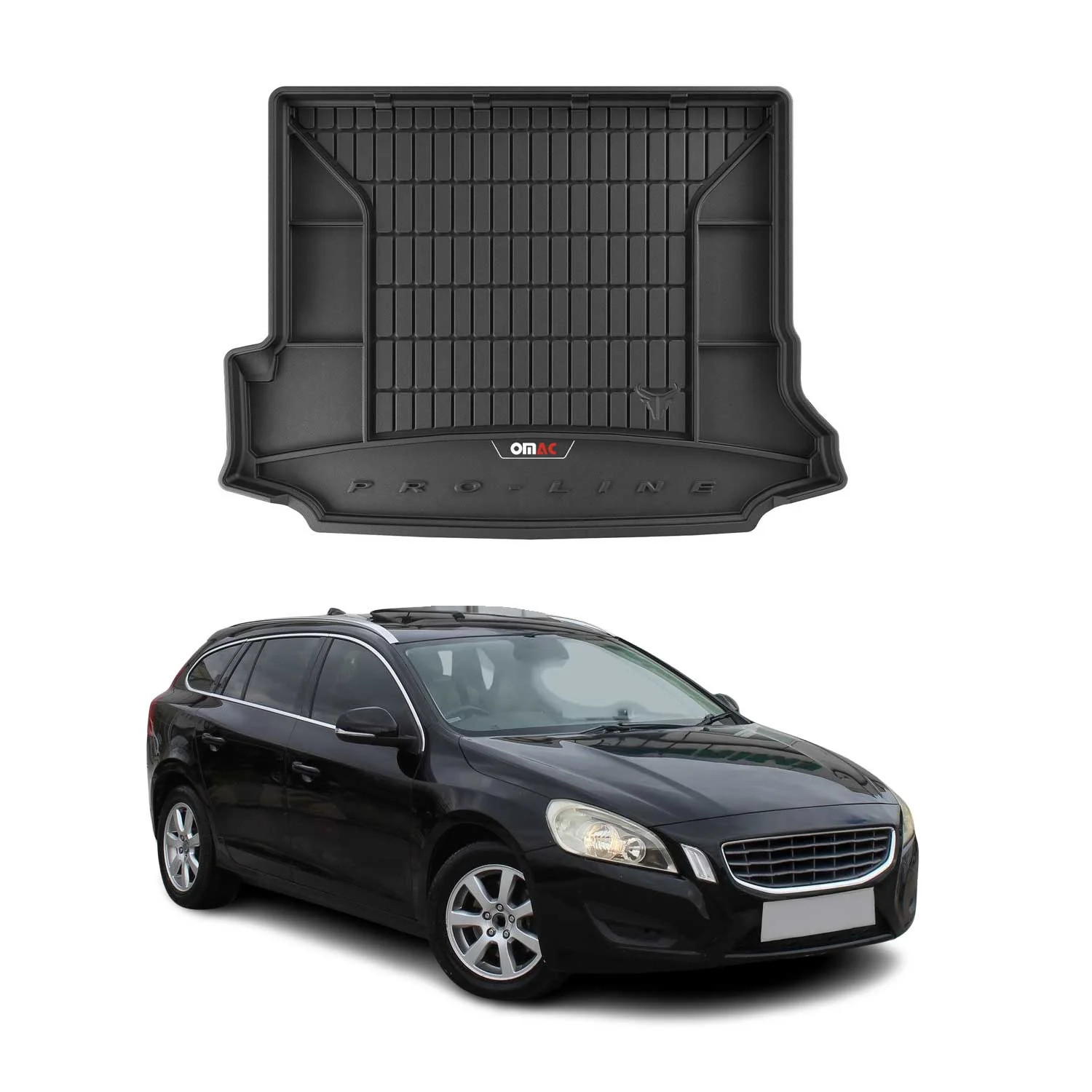 Tapis de coffre pour Volvo V60 2011-2018 contre boue et saleté