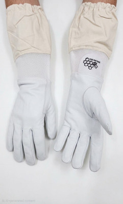 Premium Imkerhandschuhe Ziegenleder Imker Schutz lang Canvas Manschette