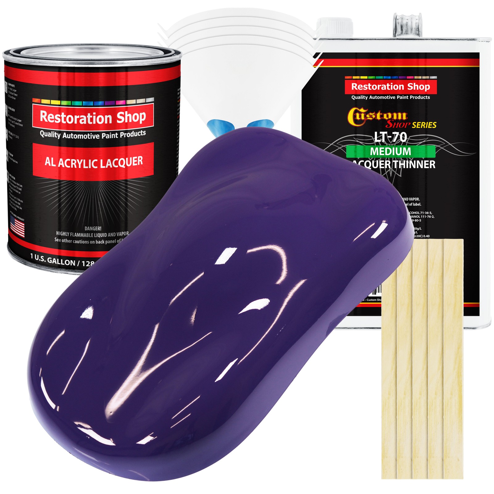 Mystical Purple Acrylic Lacquer Gallon Auto Paint Kit, Medium Thinner