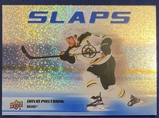 2025 Upper Deck Series 2 David Pastrnak Slaps Speckle Bruins