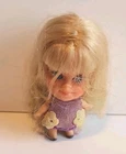 Mattel Liddle Kiddles Lucky Lockett Lilac Doll with Blue Eyes Vintage 1967