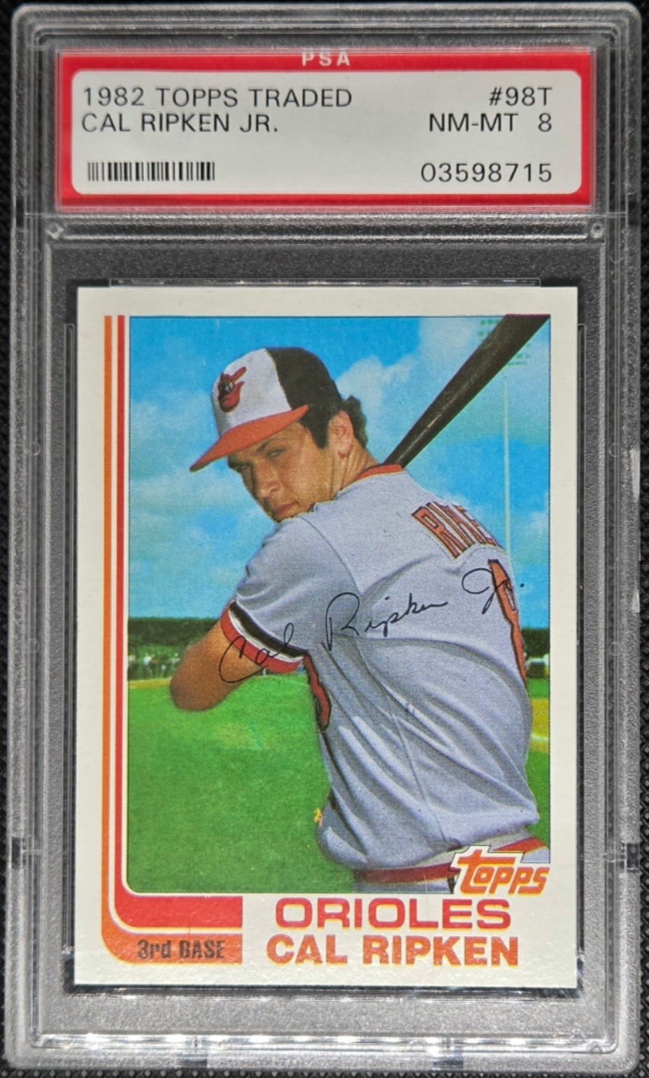 1982 Topps Traded Cal Ripken JR. #98T PSA 8