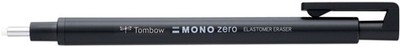 Tombow Radierstift 'MONO zero', runde Spitze, schwarz