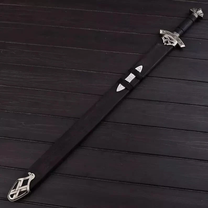 Espada vikinga de acero Damasco hecha a mano de 30" mejor regalo para Halloween  Foto 4 de 4