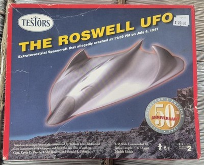 Testors The Roswell UFO 50th Anniversary 1/48 Scale Kit Model, NEW