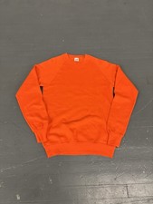 Vintage 80s Jerzees Blank Crewneck Sweatshirt Orange Sz M USA Made