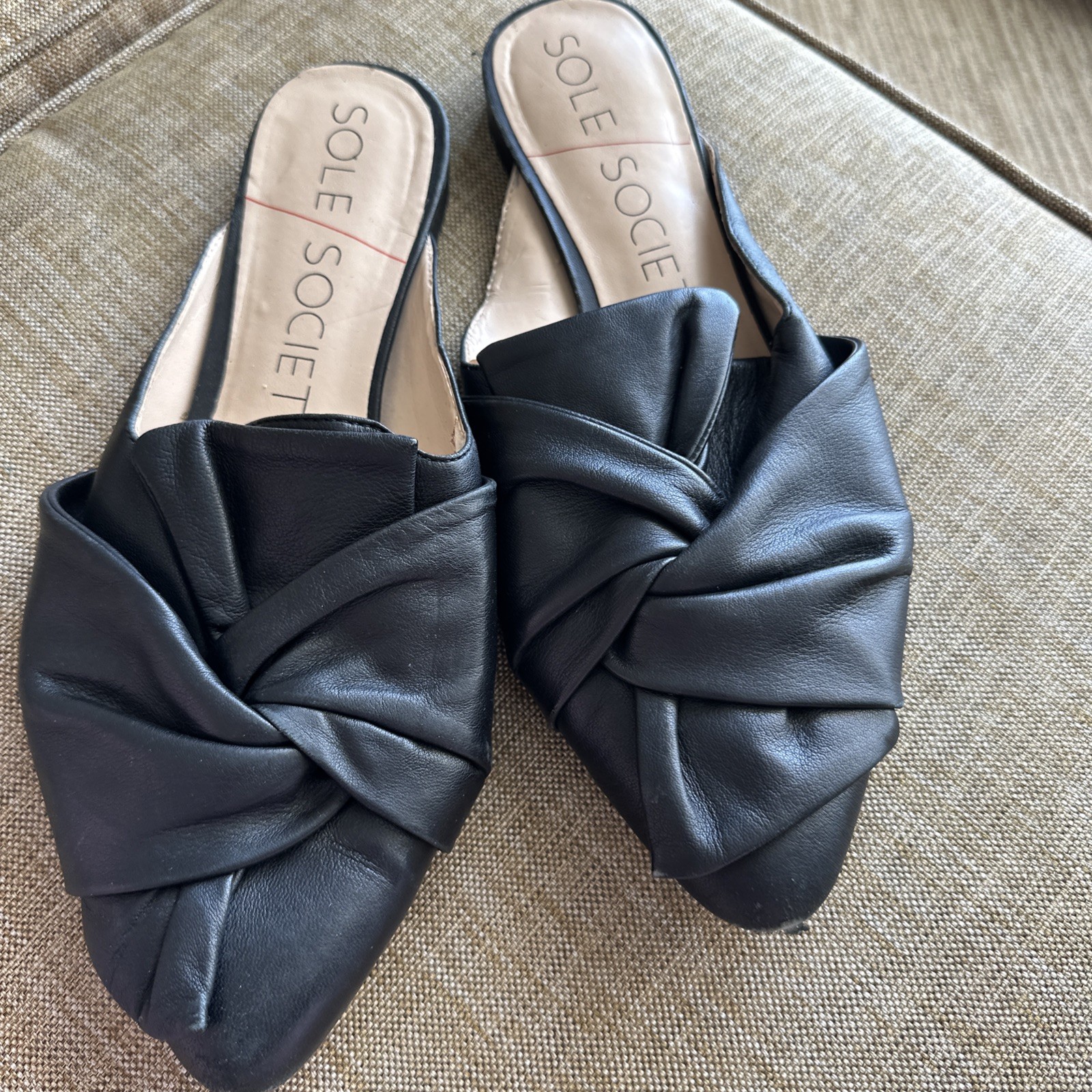 SAOLA Sole Society Donna Maxence Scarpe Ciabatte Sandalo Mocassini Nero Taglia 9