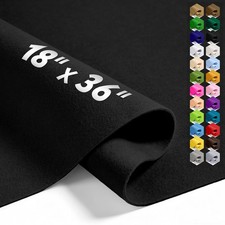 Felt Fabric Sheet - 18" x 36" 1.6mm Thick Soft Acrylic X 36", Black