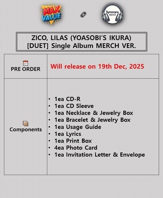 ZICO, LILAS (YOASOBI'S IKURA) [DUET] Album MERCH Ver./CD+Necklace+