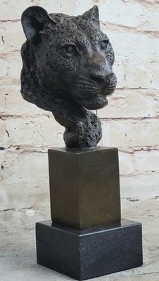 P. J Mene Genuine Bronze Mountain Lion Puma Cougar Sculpture Signed Artwork Deal