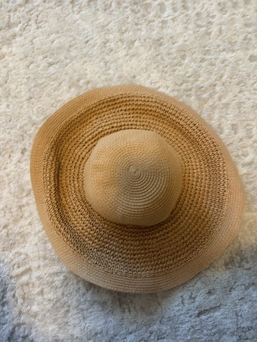 J.Crew Textured Summer Straw Floppy Wide Brim Hat One Size