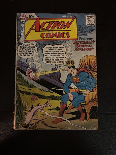Action Comics #244 DC Comics 1958 GD - (1.8) "Superman's Undersea Kingdom!"