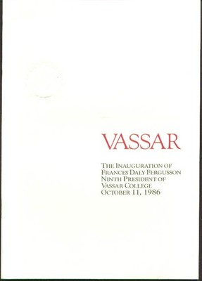 Frances Daly Ferguson Inauguration Vassar program 1986
