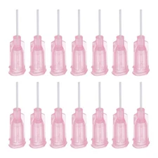 50pcs 20G Dispensing Needles 1/2" PP Needle Tips with Flexible Needle Pink