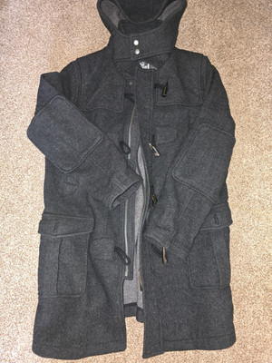 Mantaray Men's Grey Duffle Coat Jacket, Size Large L UK