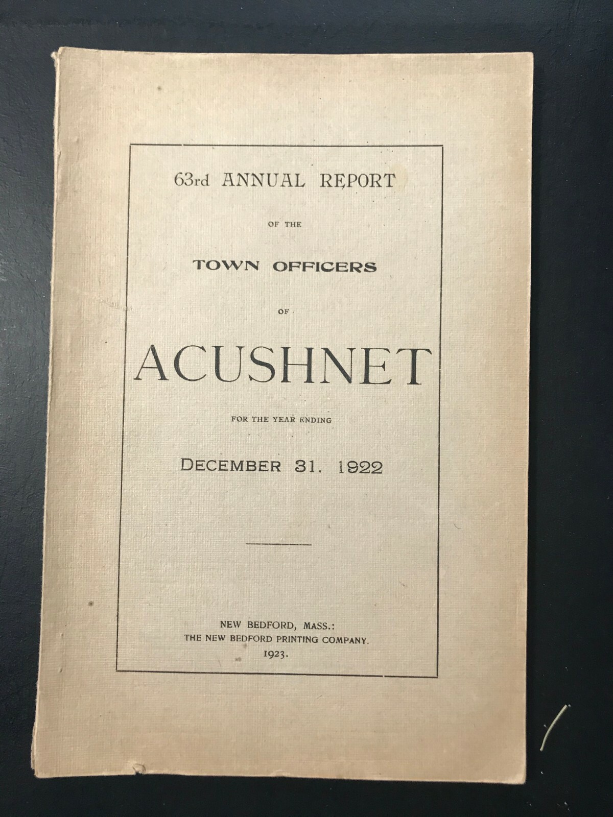 Lot of 3 ANNUAL REPORTS / NEW BEDFORD MA Massachusetts 1895