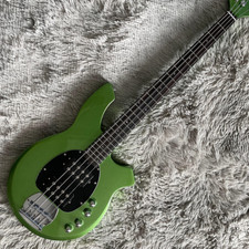 4-strings Electric Bass Guitar Green Music Active Pickups Rosewood Fretboard