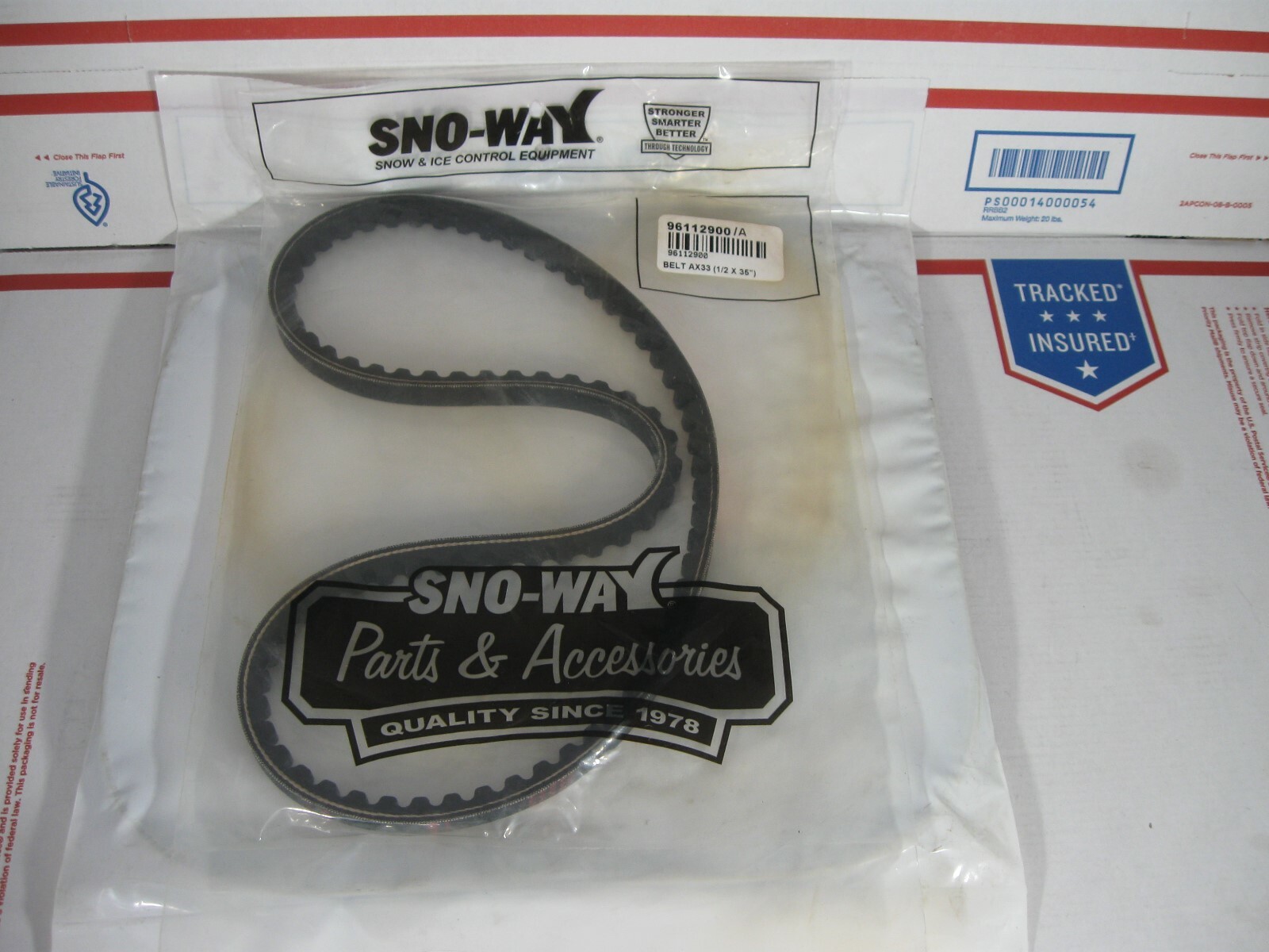 SNO WAY SALT SPREADER AX33 1 2 X 35 BELT FOR SOME SALTERS NEW PART