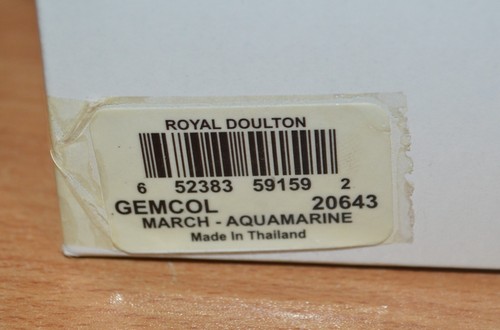 Royal Doulton Figurine Gemstones Collection MARCH Aquamarine HN4972. Box+papers - Picture 4 of 5