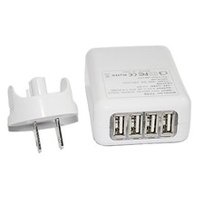 White 2.1A 4Port USB Home Travel Wall Charger For Apple iPhone 6 6S PLUS  5 5S