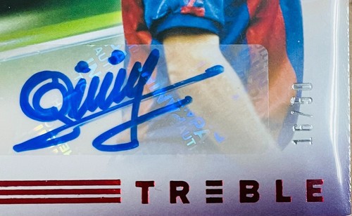 QUINI 16/50 AUTOGRAPH 2018-19 PANINI TREBLE SOCCER FIRST INK #FI-Q BARCELONA FC - Picture 2 of 3