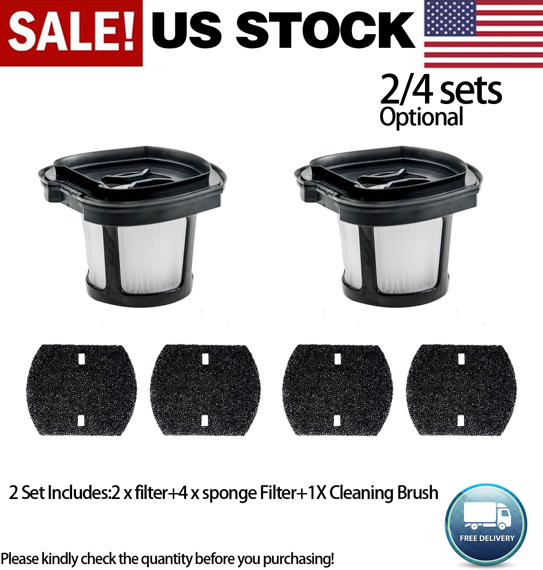 Handheld Vacuum Filter for Bissell Pet Hair Eraser Filter Hand Vacuum