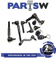 10 Piece Suspension Kit Idler Pitman Arms Tie Rods for Dodge Ram 2500 3500 4X2