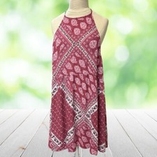 SHOW ME YOUR MUMU Tiered Trapeze Dress XL Mini Resort Bandana Tunic Burgundy