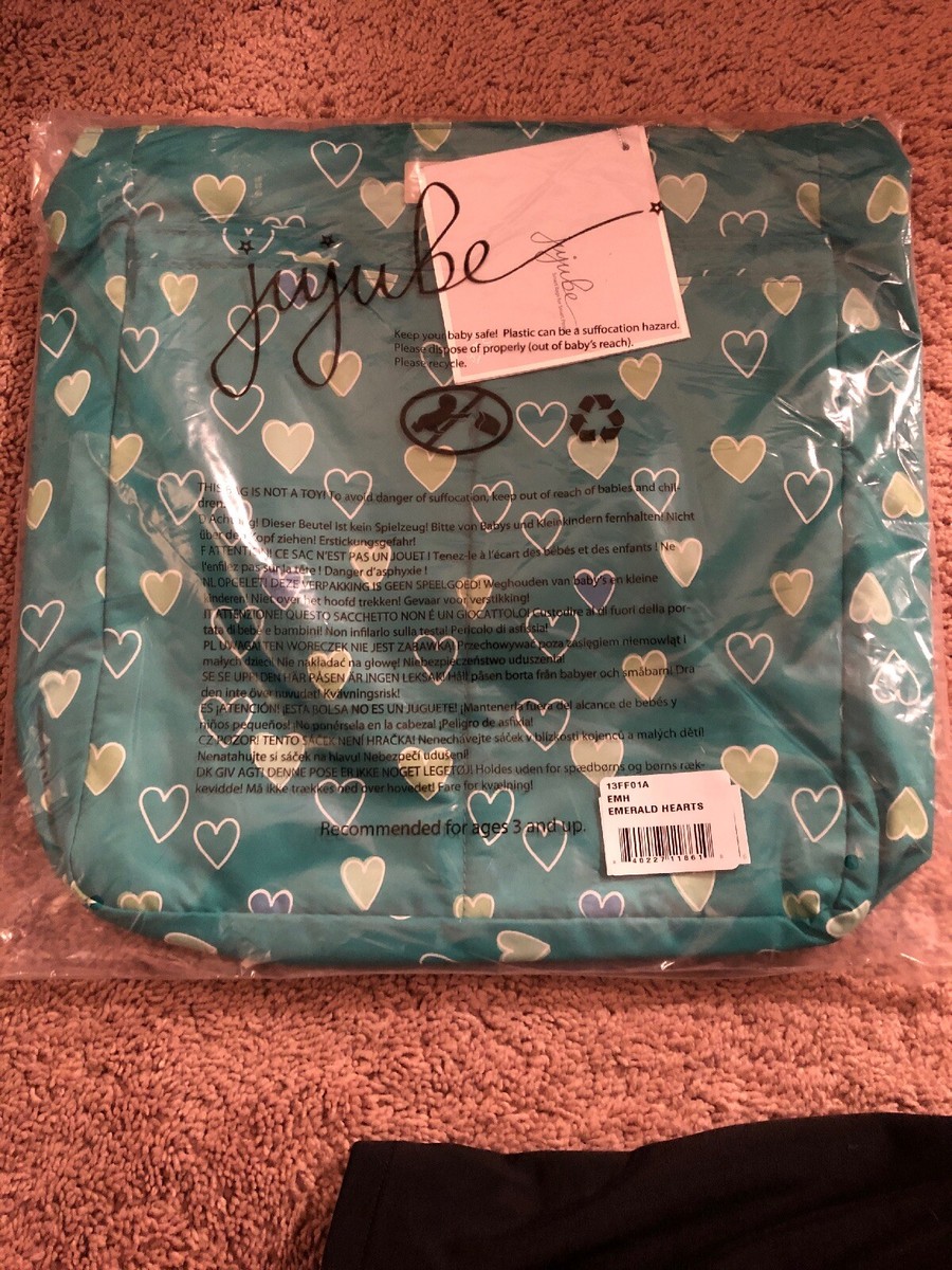 NWT JU JU BE Be Light EMERALD HEARTS Tote Bag Baby Diaper  display picture 1