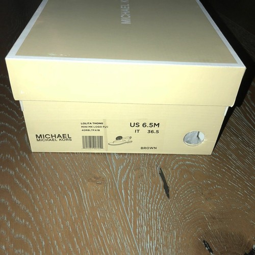Michael Kors Women's Mini MK Logo Lolita Coated Nappa Sandal 6.5 NEW IN BOX - Picture 7 of 8