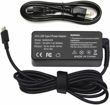 For Lenovo 300e Chromebook 2nd Gen Ac Adapter Charger  Power Cord 45W
