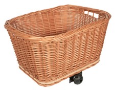 Fahrradkorb Transportkorb für Gepäckträger aus Weide eckig 44x34 cm Natur (44-N)