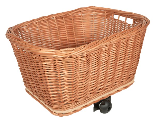 Fahrradkorb Transportkorb FüR GepäCkträGer Aus Weide Eckig 44X34 Cm Natur (44-N)-image