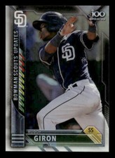 2016 Bowman Chrome #BSU-RG Ruddy Giron Scouts' Top 100 Updates San Diego Padres