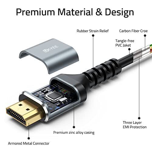4K DisplayPort auf HDMI Kabel 6 Fuß 2er-Pack, Display Port DP auf HDMI Kabel 6 Fuß... - Bild 3 von 7