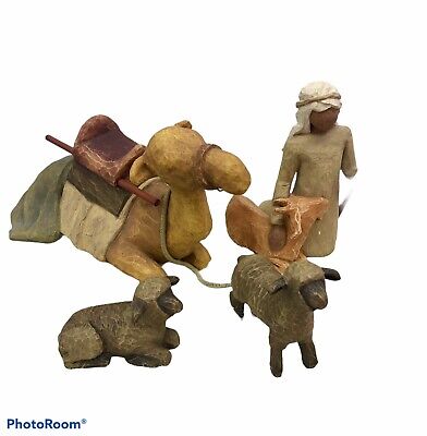 Willow Tree Shepherd and Stable Animals By Demdaco | eBay