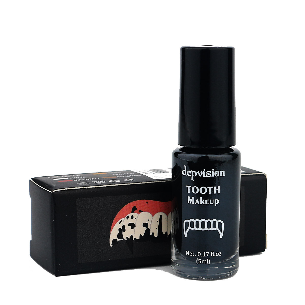 Pintura dental negra profesional maquillaje dental negro seguro secado rápido realista